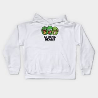 String Beans Funny Vegetable Pun Kids Hoodie